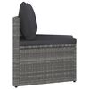 vidaXL 7-delige Loungeset met kussens poly rattan grijs