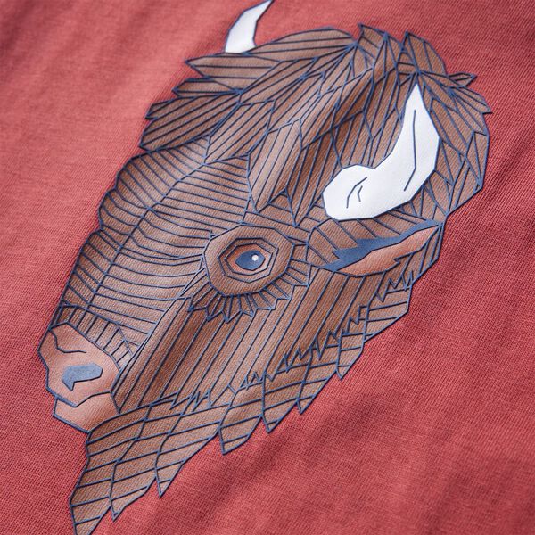 Kindershirt met lange mouwen 128 roodbruin