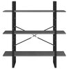 vidaXL Boekenkast met 3 schappen 100x30x105 cm grenenhout grijs