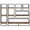 vidaXL Wandplankenset 6 pcs Oud Hout 100 x 25 x 30 cm Bewerkt hout