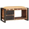 vidaXL Opslagbank Multikleur 80 x 35 x 40 cm Massief gerecycled hout