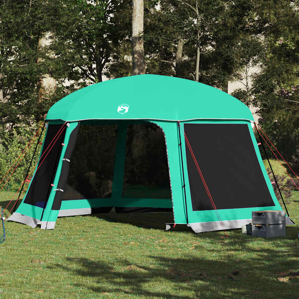 vidaXL Zwembadtent uitneembare buiten- gaaswanden 512x458 cm zeegroen
