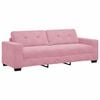 vidaXL Bank 3 pcs Roze Linnen-mix stof