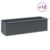 vidaXL Bloembakken voor europallets 12 st 36x13,5x9,5 cm PP grijs