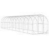 vidaXL Kippenhok zilver 1000 x 200 x 200 cm Gegalvaniseerd staal