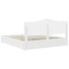 vidaXL Opslag bed met hoofdeinde Wit 200 x 200 cm Bewerkt hout