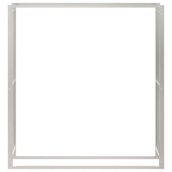 vidaXL Haardhoutrek 110x28x116 cm roestvrij staal