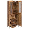 vidaXL Highboard met lade Oud Hout 69,5 x 34 x 180 cm Bewerkt hout