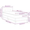 vidaXL Boxspring bed met matras met LED Donkerbruin 80 x 200 cm Stof
