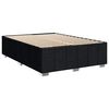 vidaXL Boxspring met matras stof zwart 140x190 cm