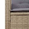 vidaXL 2-delige Tuinset met kussens poly rattan beige