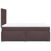 vidaXL Boxspring met matras stof donkerbruin 120x190 cm