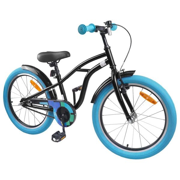 vidaXL Kinderfiets 20 Inch voor 6-11 jaar oud Zwart