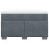 vidaXL Boxspring met matras fluweel donkergrijs 120x190 cm