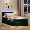 vidaXL Ottoman bed met matras en LED's 90x190cm fluweel donkergroen
