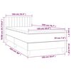 vidaXL Boxspring met matras en LED fluweel donkerblauw 100x200 cm