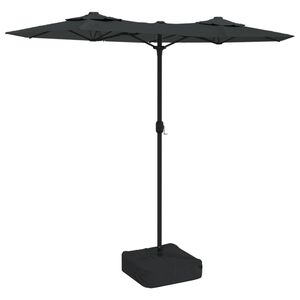 vidaXL Parasol dubbel dak 316x145 cm antracietkleurig