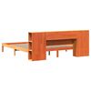 vidaXL Bed met boekenkast zonder matras grenenhout wasbruin 180x200 cm