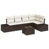 vidaXL Tuin Sofa Set 6 st Bruin poly rattan