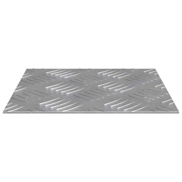 vidaXL Checker Plaat 2 pcs Zilver 20 x 20 cm Aluminium