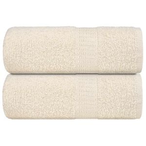 vidaXL Washandjes FROGN 2 st 30x30 cm 360 g/m&sup2; cr&egrave;me