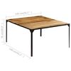 vidaXL Eettafel 140x140x76 cm massief mangohout
