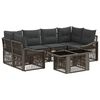 vidaXL Tuinbankenset 7 st Grijs en Donkergrijs poly rattan