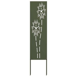 vidaXL Tuin Privacy Screen Olijfgroen 32 x 140 cm Koudgewalst staal