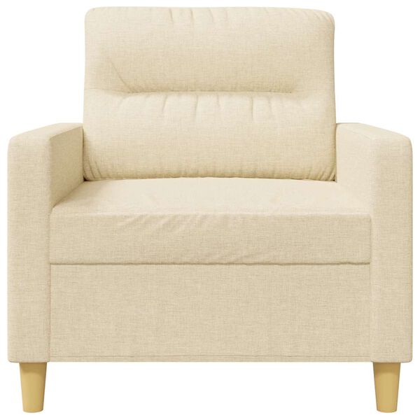 vidaXL Fauteuil 60 cm stof cr&egrave;mekleurig