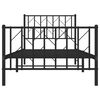 vidaXL Bedframe met hoofd- en voeteneinde metaal zwart 90x190 cm