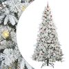 vidaXL Kunstmatige Inklapbare Kerstboom Wit 240 cm PE en PVC