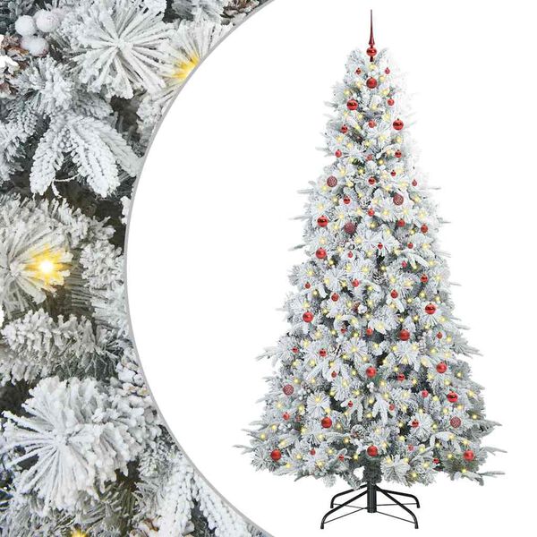 vidaXL Kunstmatige Inklapbare Kerstboom Wit 240 cm PE en PVC