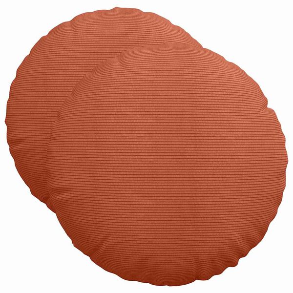 vidaXL Zitkussens 2 pcs Rood-oranje &Oslash; 50 cm Katoen Stof