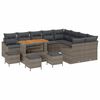 vidaXL Tuinbankenset 13 st Grijs poly rattan