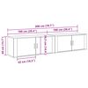 vidaXL Wandtv-kast Set 2 pcs Zwart Eiken 100 x 34,5 x 40 cm