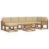 vidaXL Buiten bankenset met kussen 8 pcs Natuurlijk en Beige