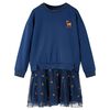 vidaXL Kinderjurk met lange mouwen 92 marineblauw