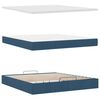 vidaXL Ottoman bed met matras en LED's 160x200cm stof blauw