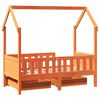 vidaXL Kinderbedframe met lades 70x140 cm massief grenenhout