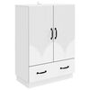 vidaXL Dressoir Wit 66 x 34,5 x 92 cm Bewerkt hout