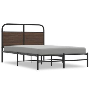vidaXL Bedframe zonder matras bewerkt hout bruin eikenkleur 140x200 cm