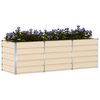 vidaXL Plantenbak Ivoor 240 x 80 x 75 cm Staal