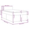 vidaXL Boxspring met matras stof taupe 120x190 cm