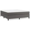 vidaXL Boxspring bed kunstleer grijs 180x200 cm