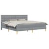 vidaXL Bedframe met matras met hoofdeinde Lichtgrijs 180 x 200 cm Stof