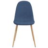 vidaXL Eetkamerstoelen 4 st stof blauw