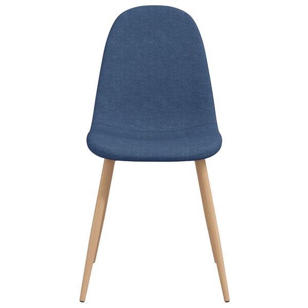 vidaXL Eetkamerstoelen 4 st stof blauw