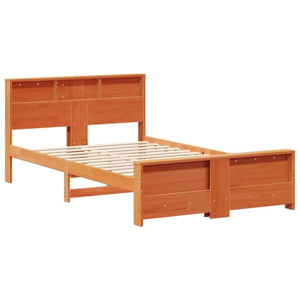 vidaXL Bedframe met hoofdeinde Wasbruin 120 x 200 cm Bewerkt hout