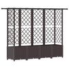 vidaXL Verhoogd Bed met Trellis en Dak Bruin 202 x 40 x 136 cm PP