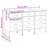 vidaXL Werk kast met lade 3 pcs Zwart en Grijs 75 x 45 x 85 cm